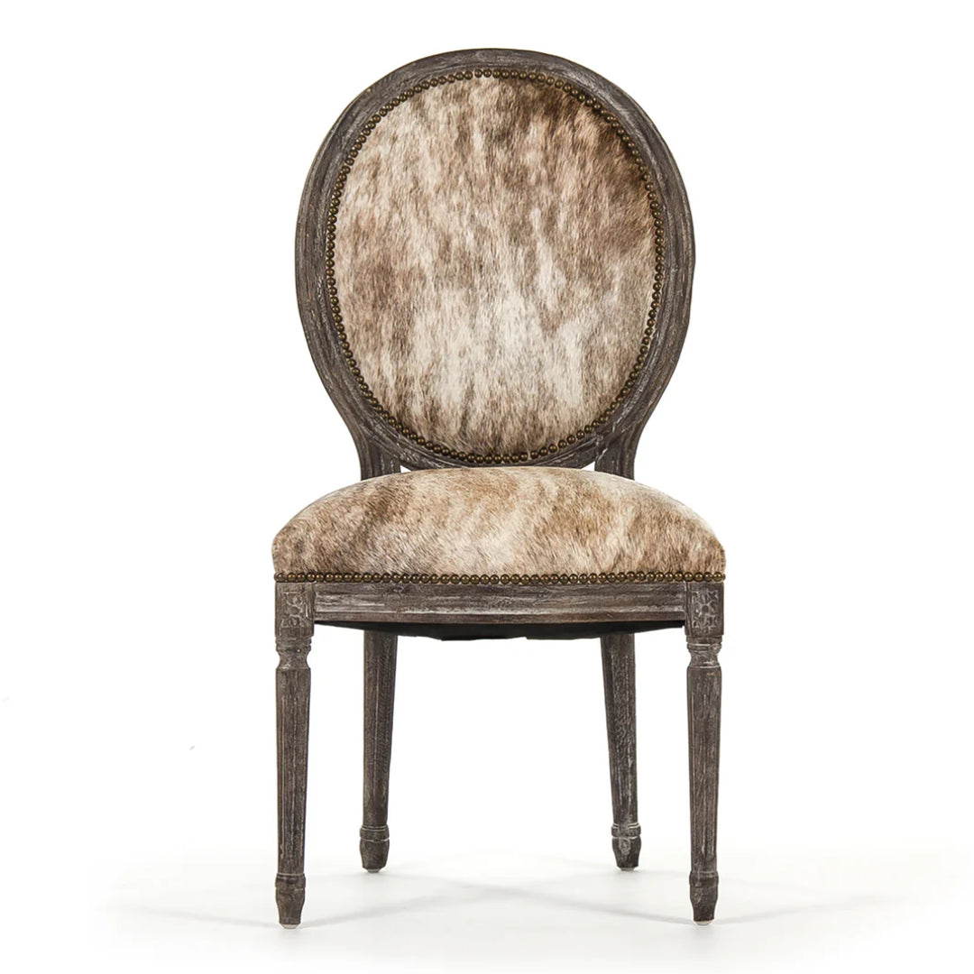 Brazilian Cowhide Rustic Brown Dining Chairs