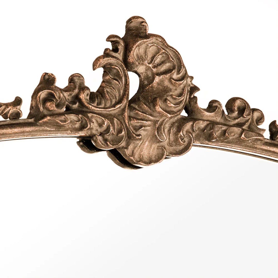 Tall Bronze Ornate Floor Mirror