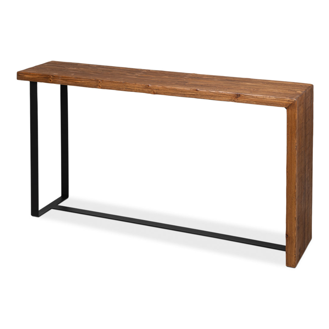 Brown Rustic Console Table