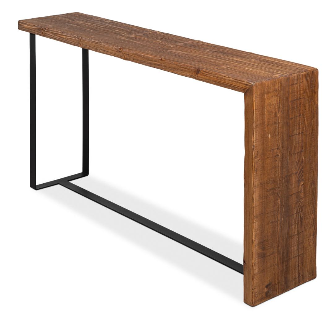 Brown Rustic Console Table