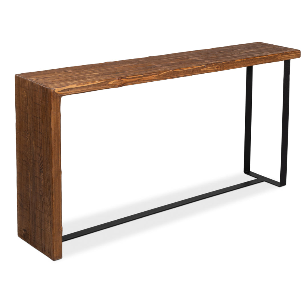 Brown Rustic Console Table