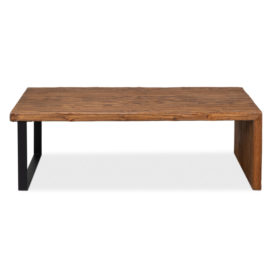 Brown Rustic Rectangular Coffee Table