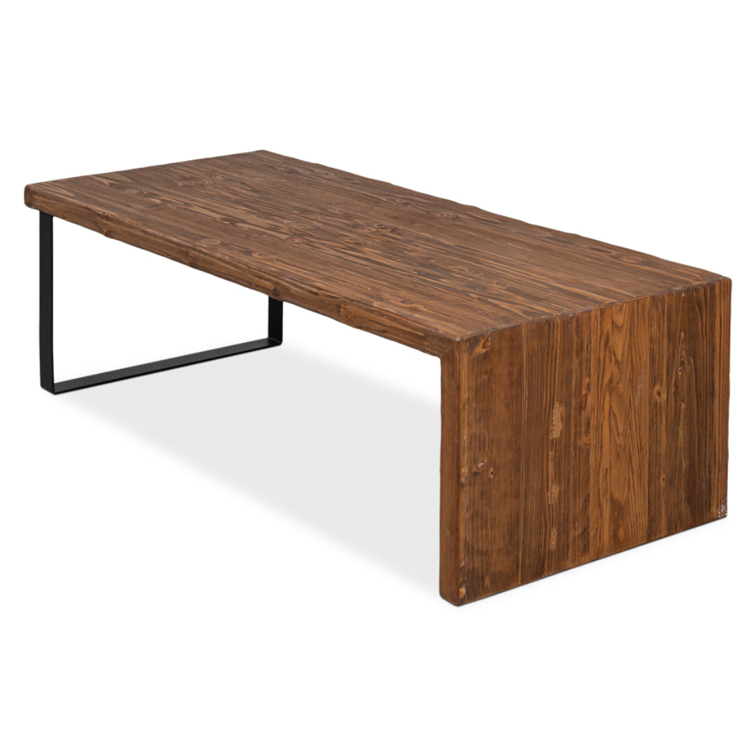 Brown Rustic Rectangular Coffee Table