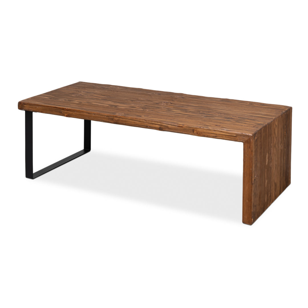 Brown Rustic Rectangular Coffee Table