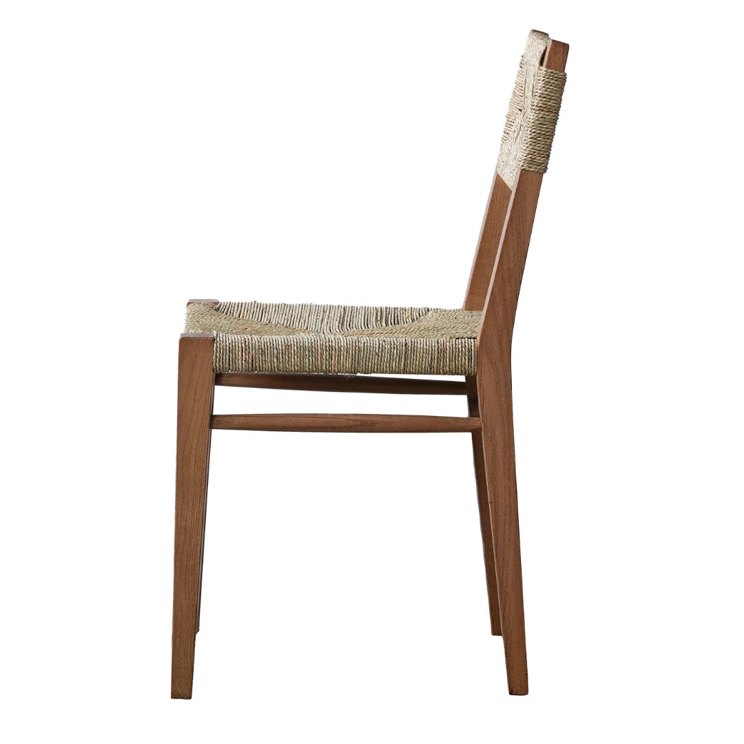 Brown Weave Knit Dining Chair 