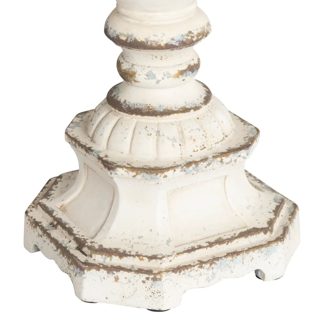 Classic Antique White Urn-Style Table Lamps - Set