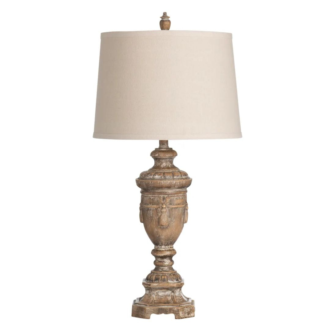 Rustic Roman Urn-Style Table Lamps - Set