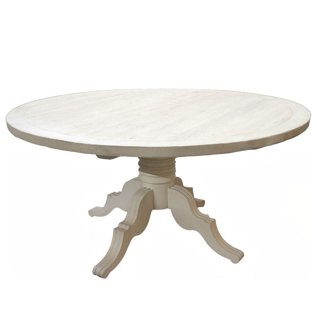 Classic White French Pedestal Dining Table