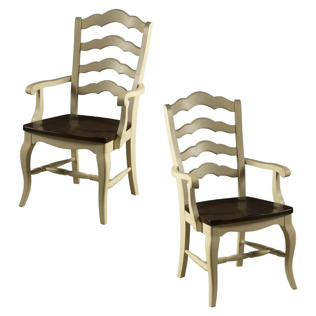 Classic French Country Ladder Back Dining Armchair