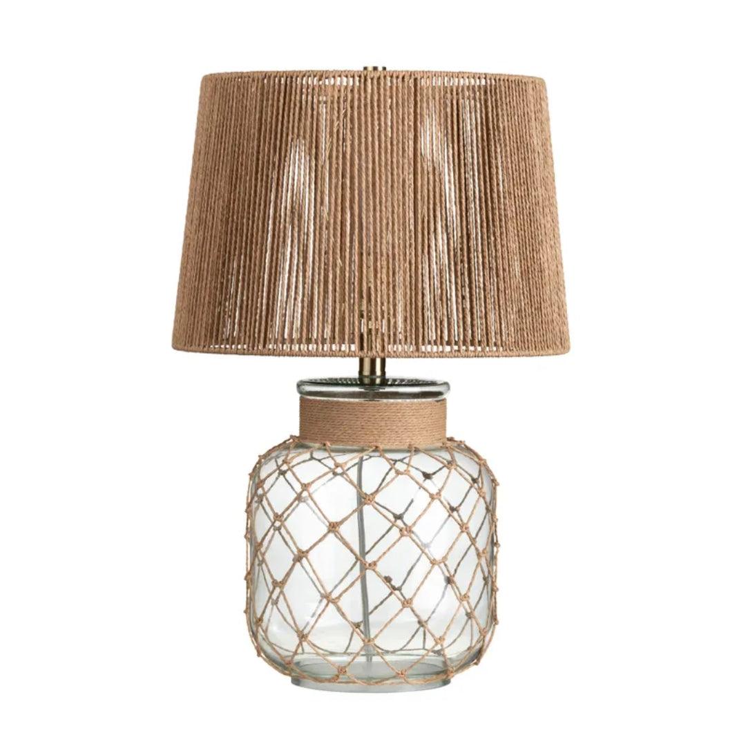 Coastal Rope Wrapped Glass Table Lamp