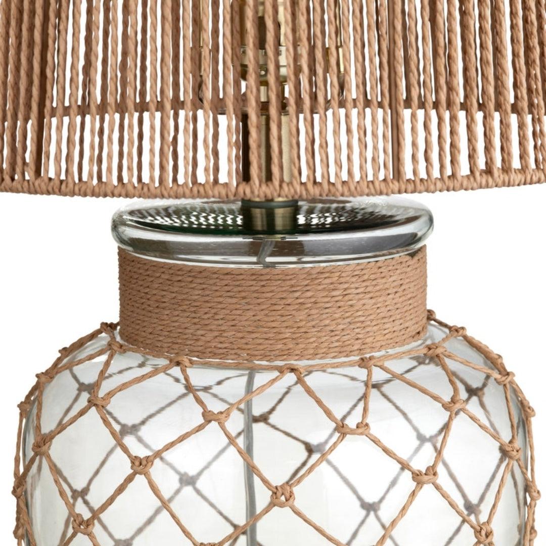 Coastal Rope Wrapped Glass Table Lamp