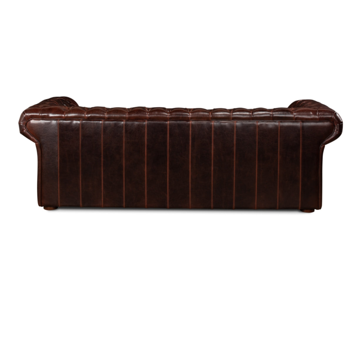 Luxurious Brown Leather Chesterfield Sofa