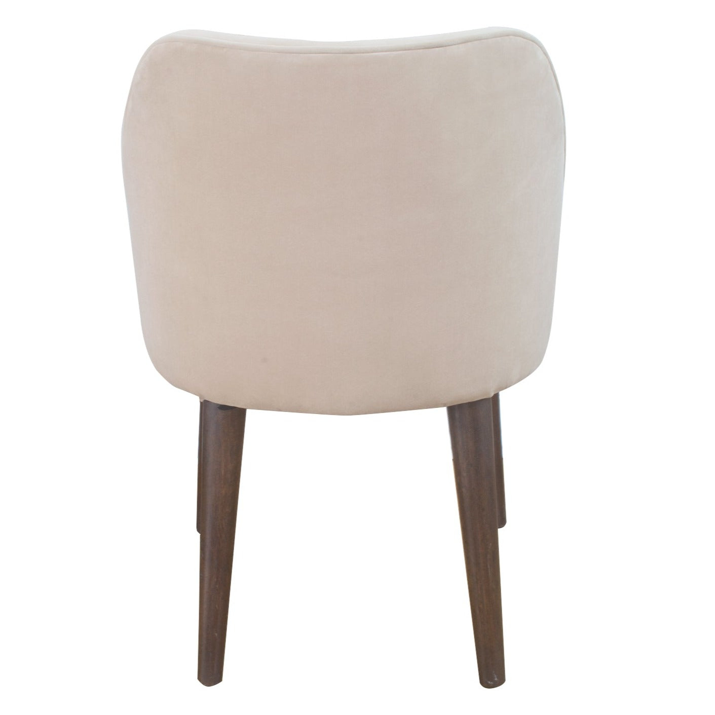 White Mod Velvet Dining Chair