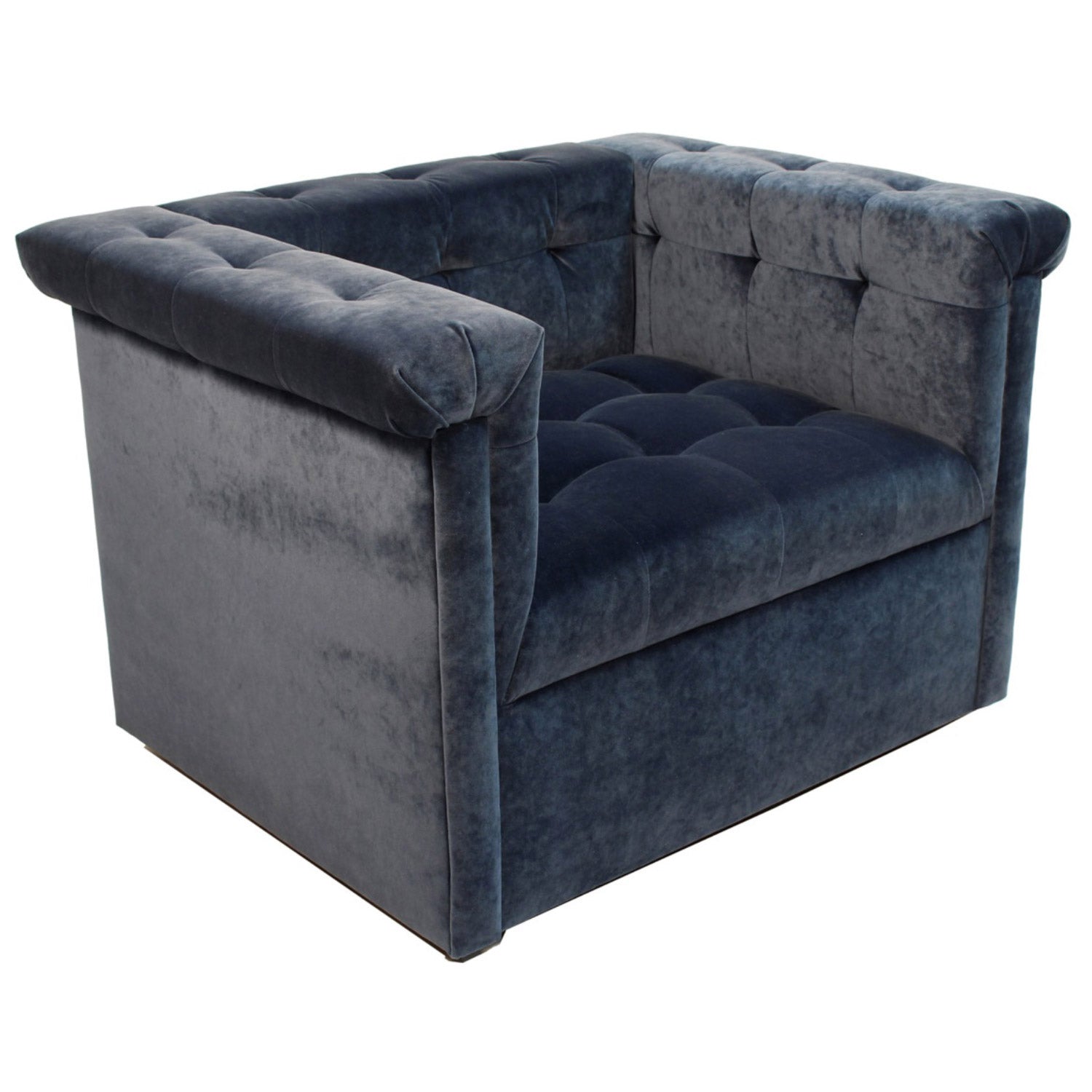 Swivel Banks Denim Accent Chair