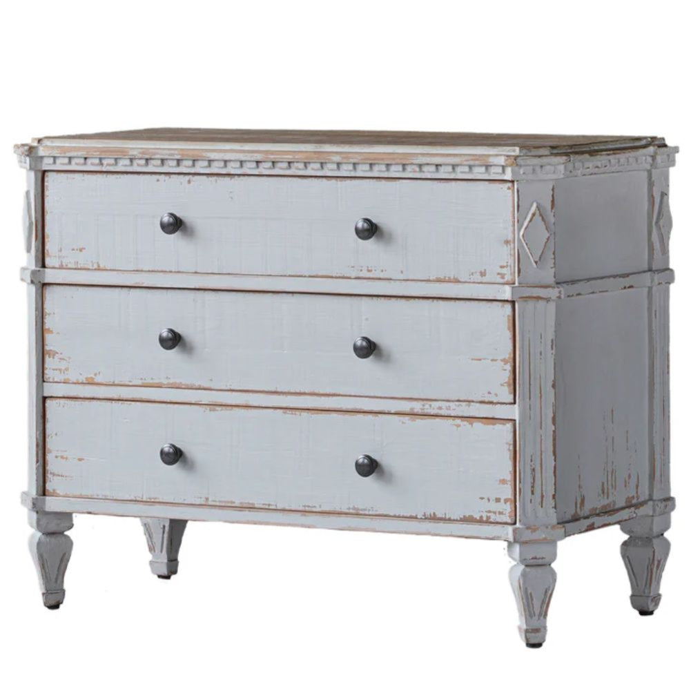 Swedish Distressed White Dresser