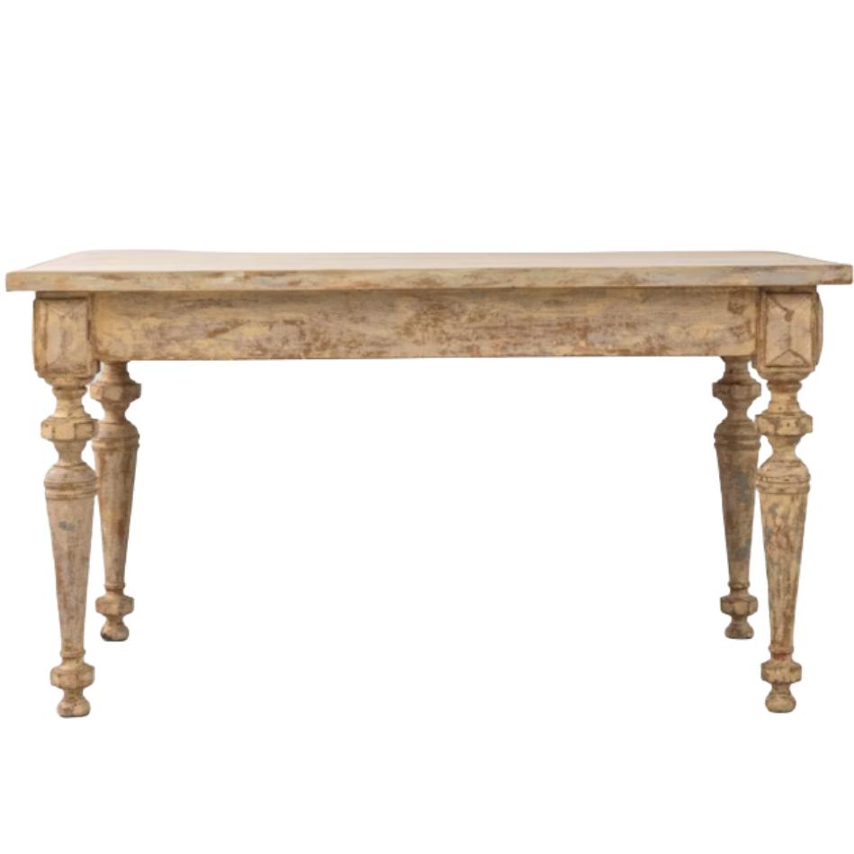 French Weathered Antique Cuisine Dining Table, Circa 1870