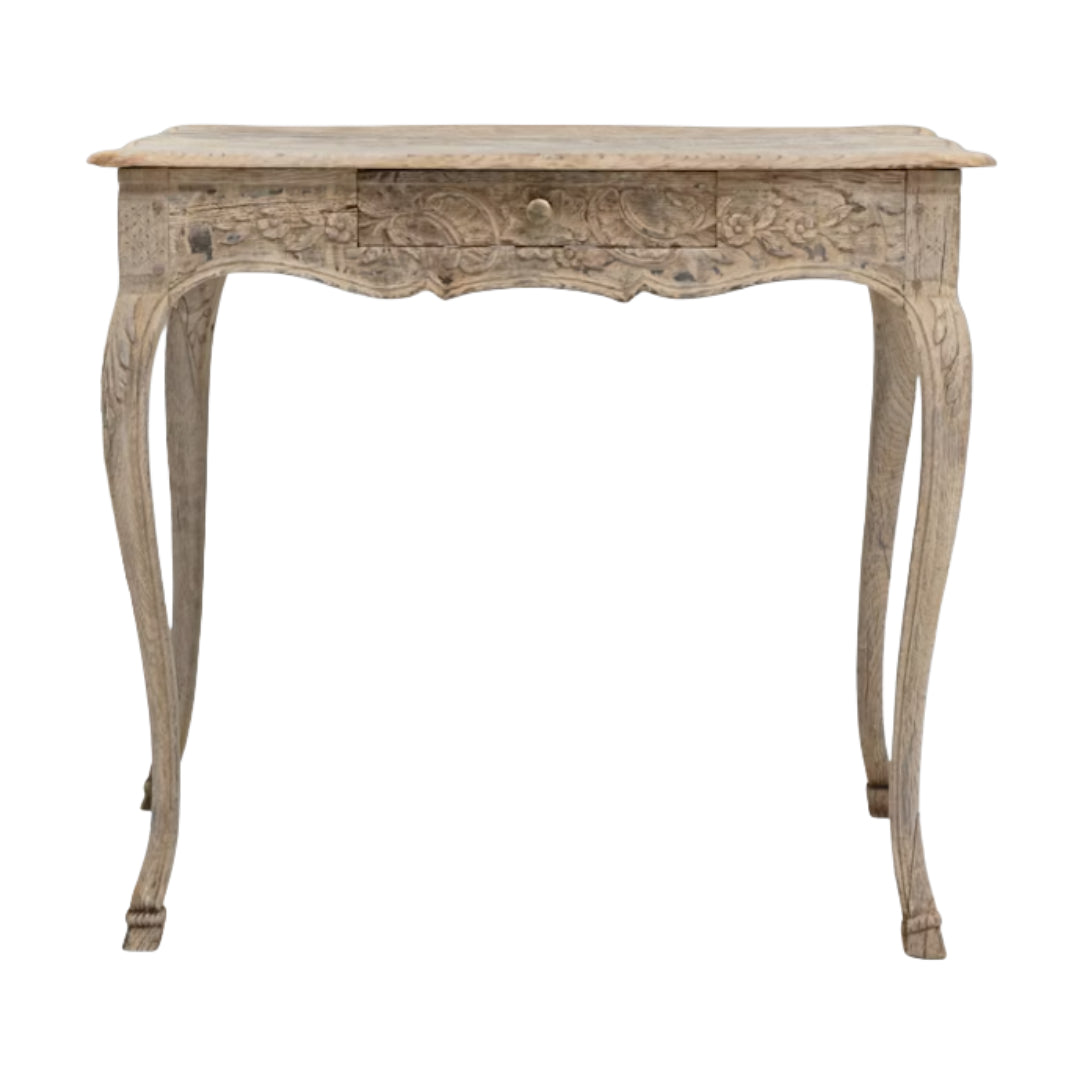 French Ornately Carved Accent Table, Circa 1870