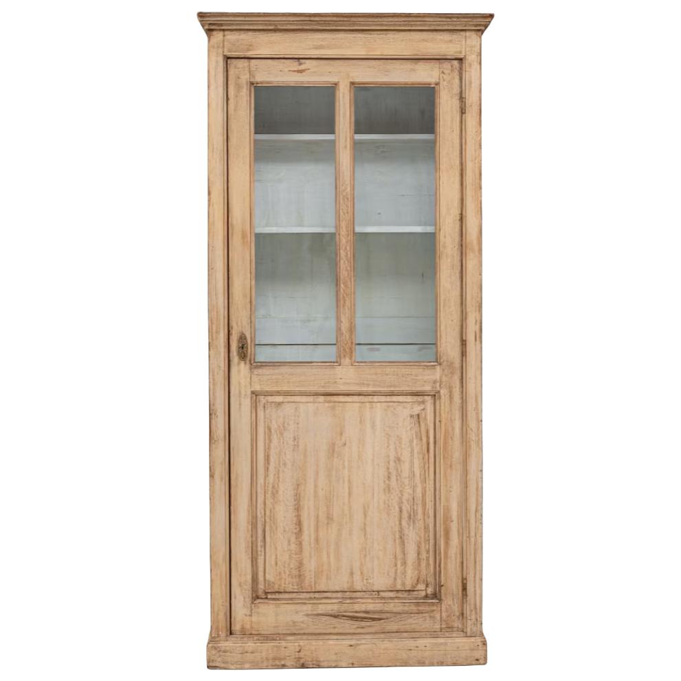 French Rustic Patinated Vitrine Cabinet