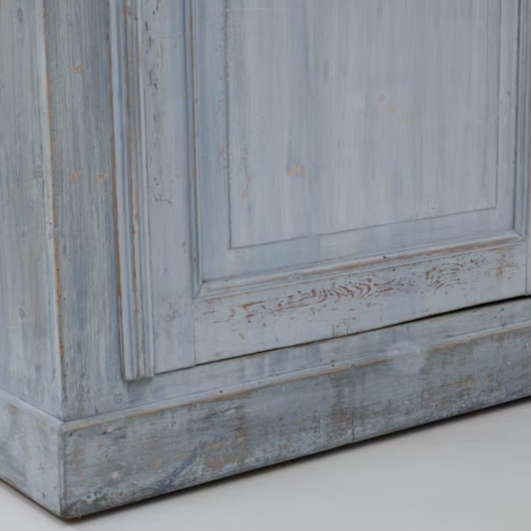 French Antique Blue-Grey Cabinet, Circa 1890