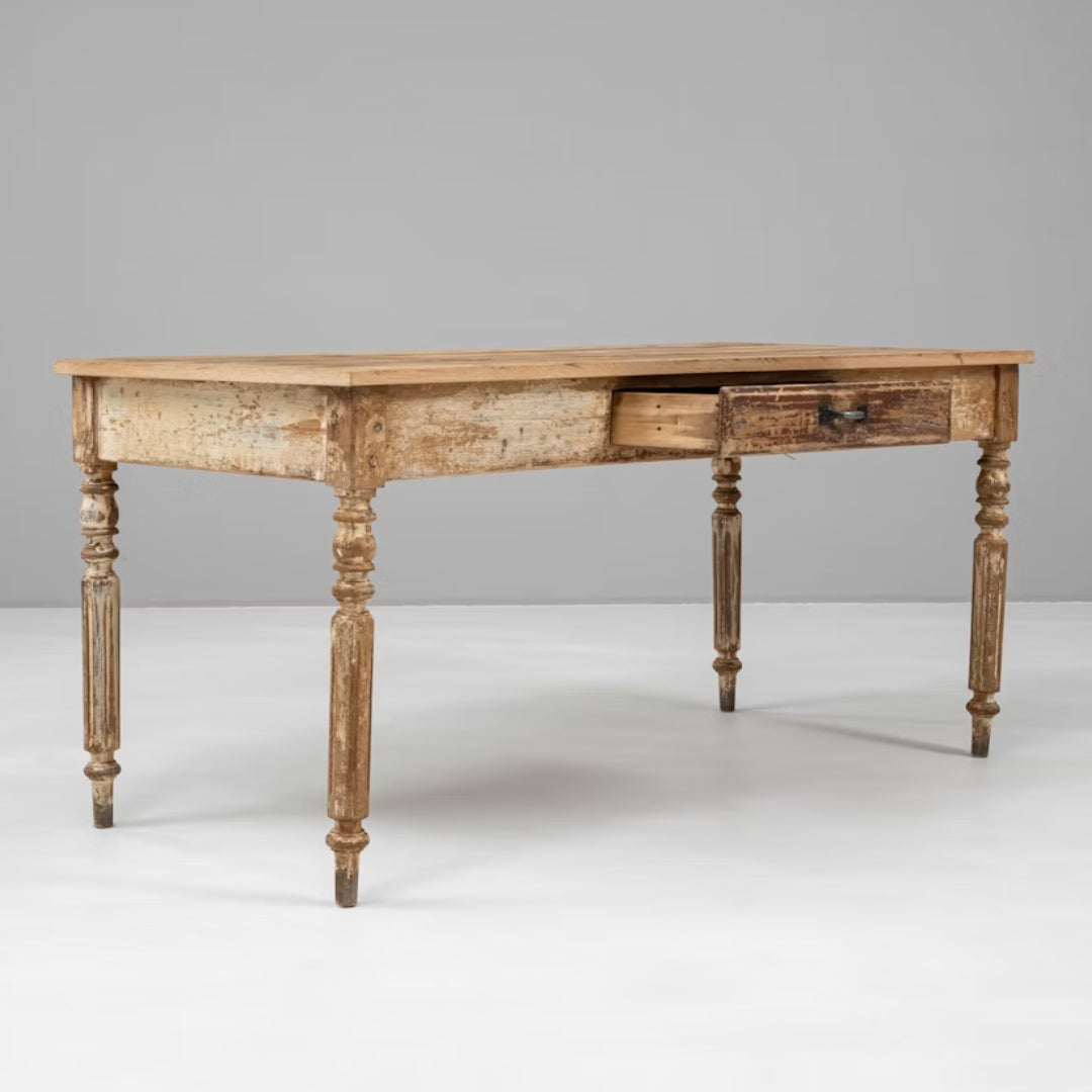 French Rustic Farmhouse Dining Table, Circa 1850