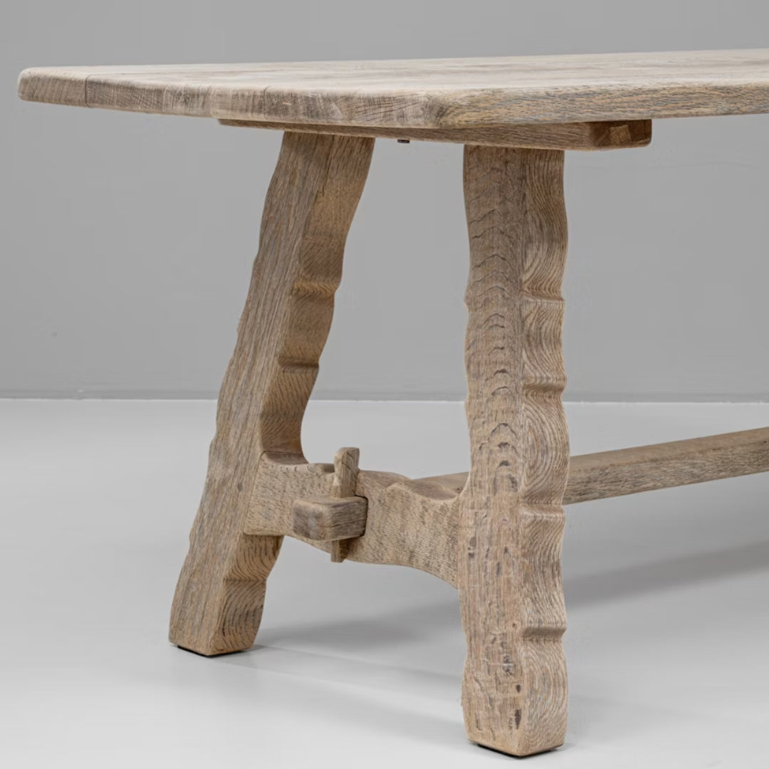 French Rustic Farmhouse Dining Table, Circa 1940