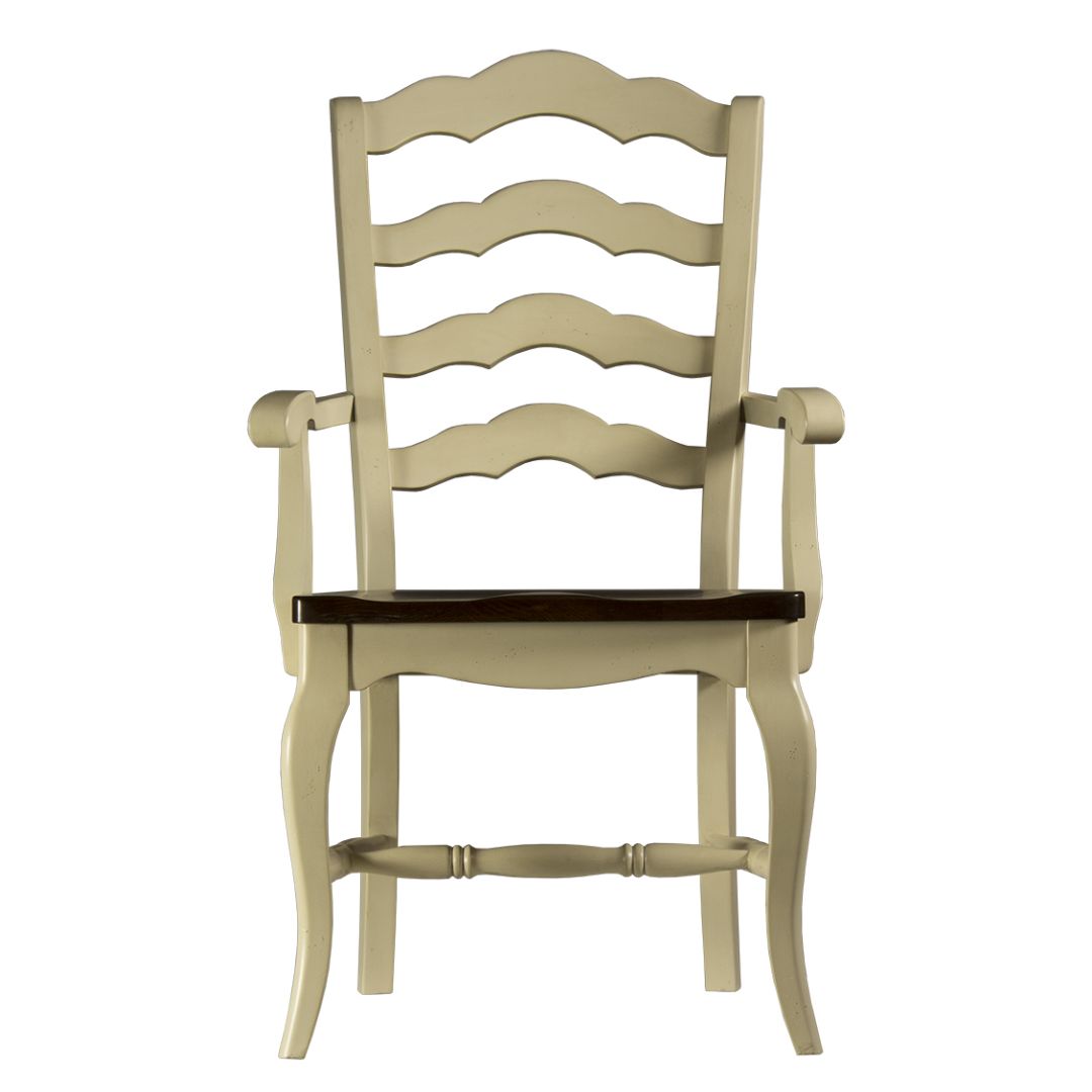 Classic French Country Ladder Back Dining Armchair