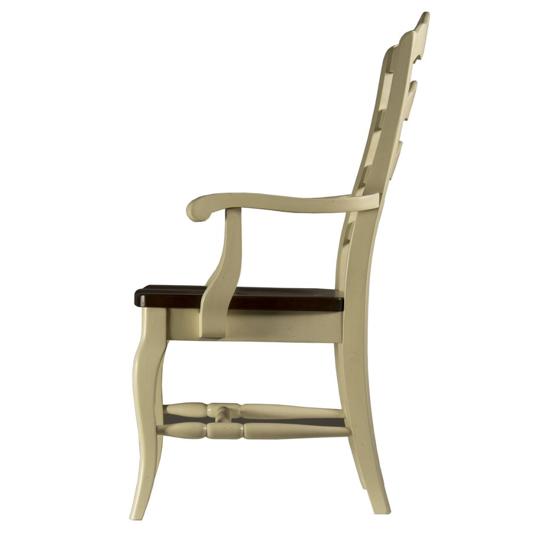 Classic French Country Ladder Back Dining Armchair