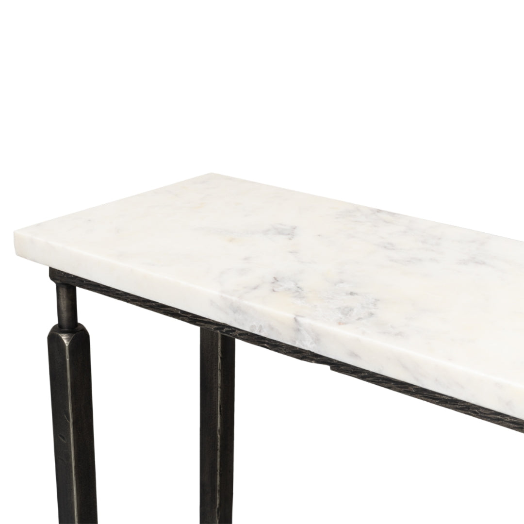 Architectural Marble Top Console Table