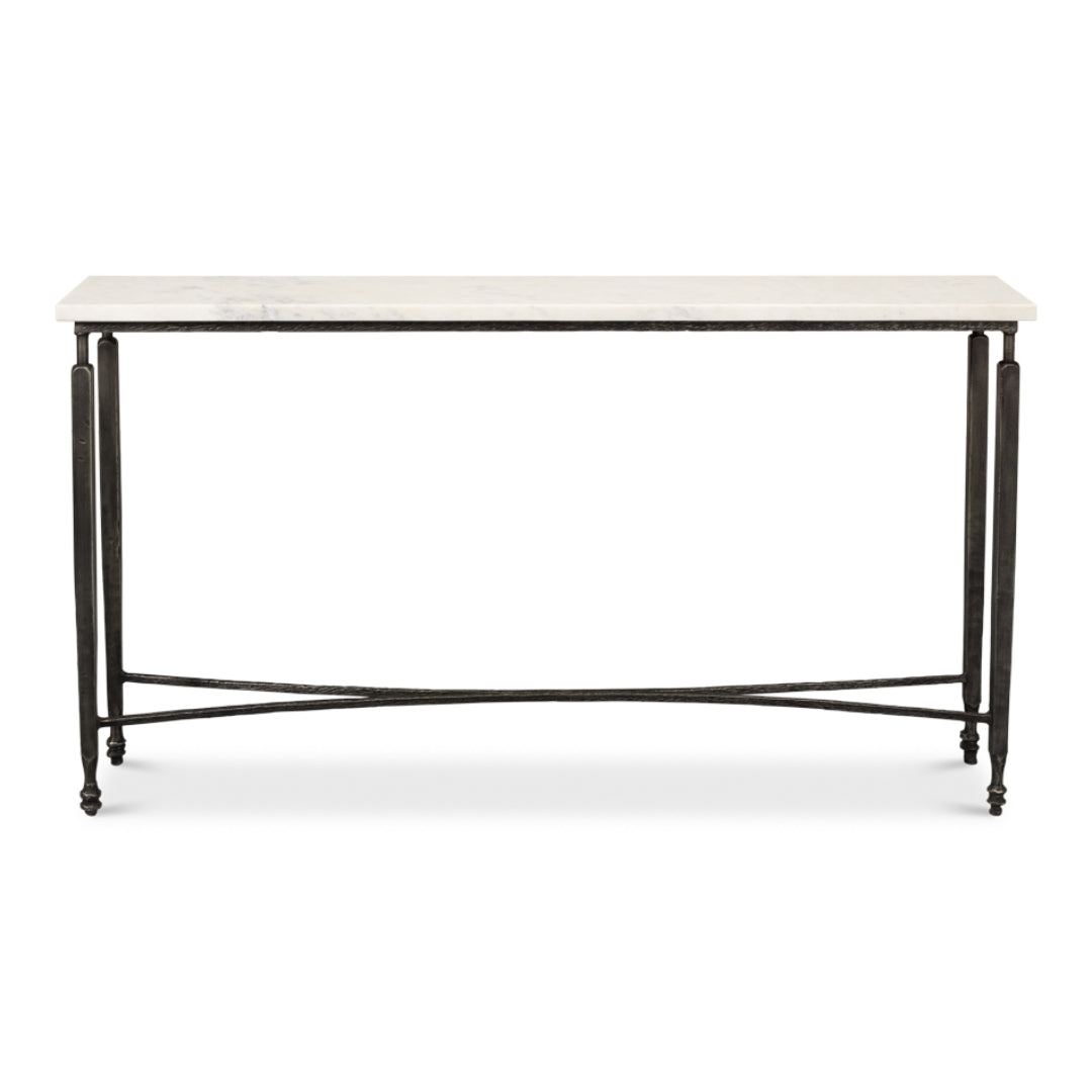 Architectural Marble Top Console Table