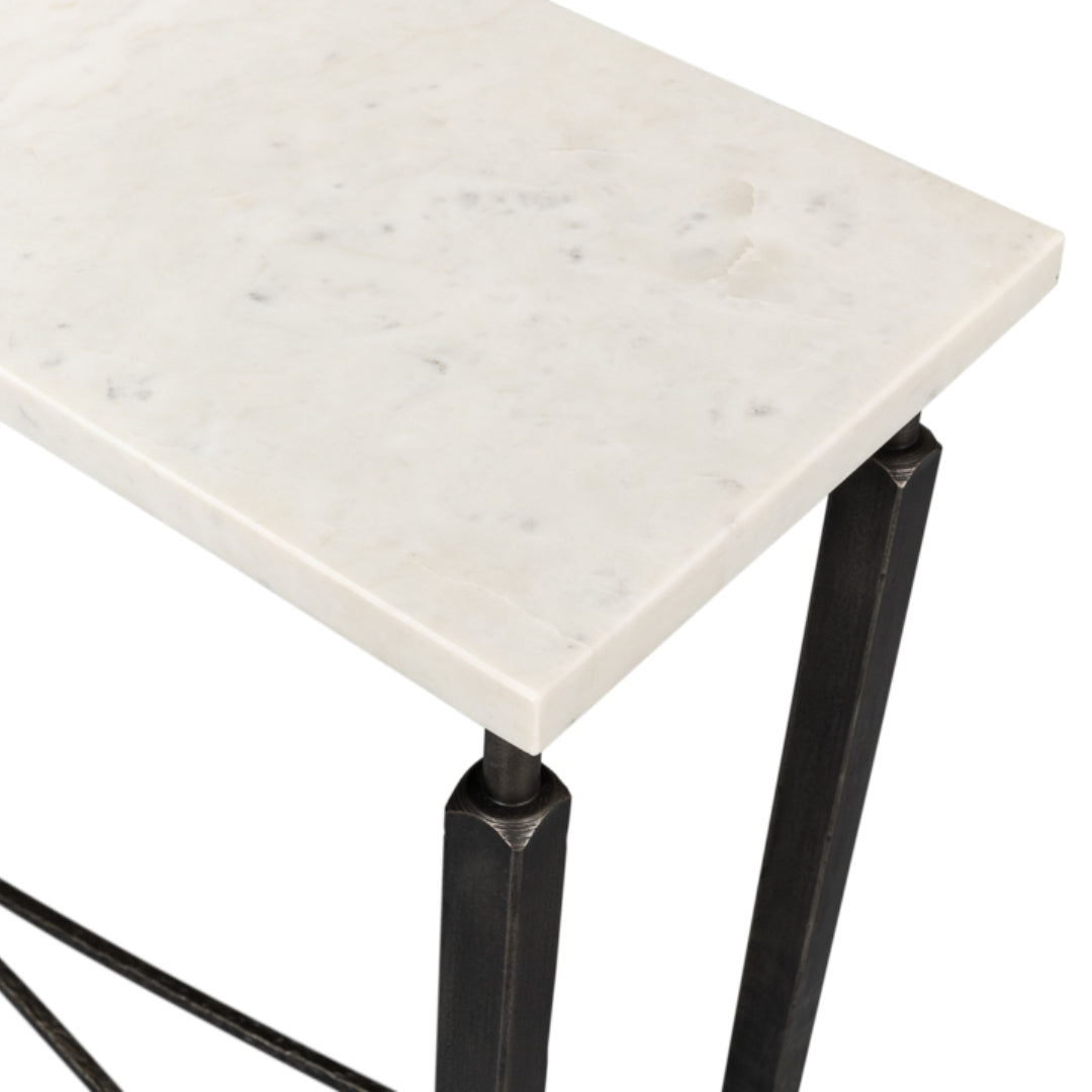 Architectural Marble Top Console Table