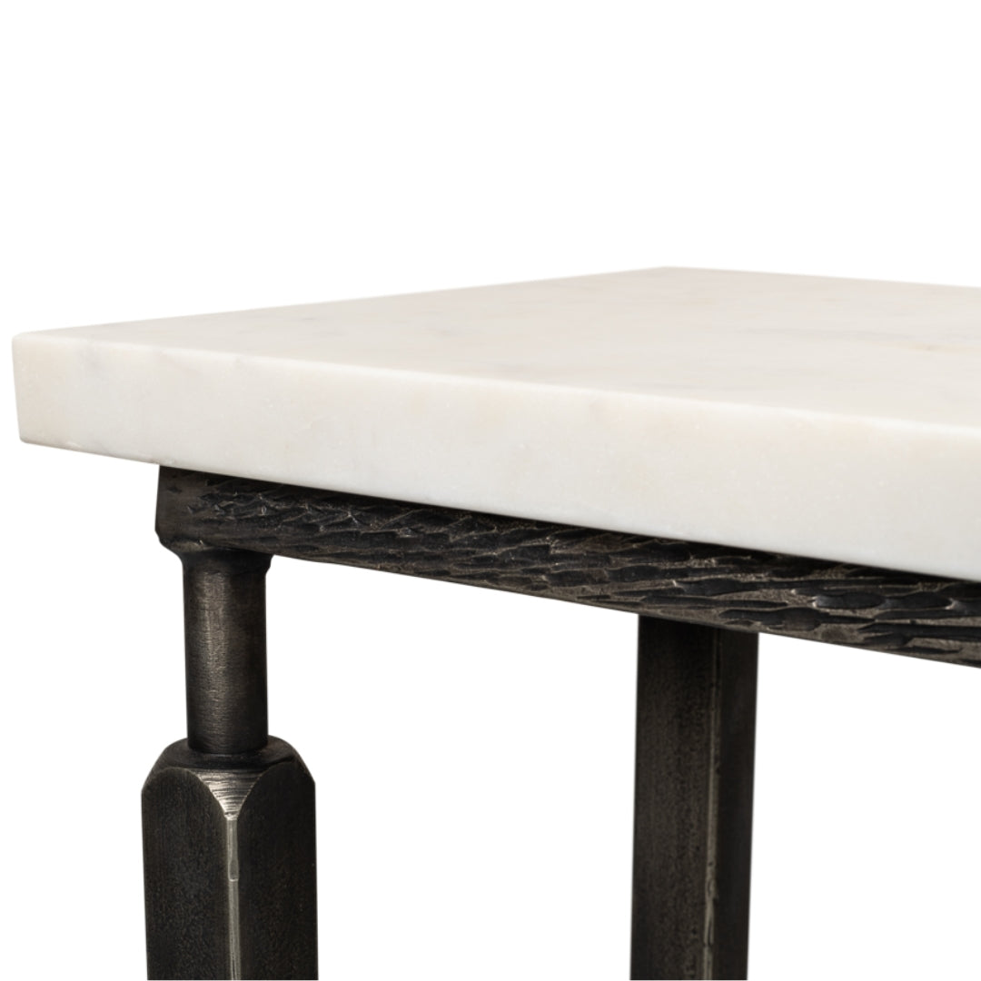 Architectural Marble Top Console Table