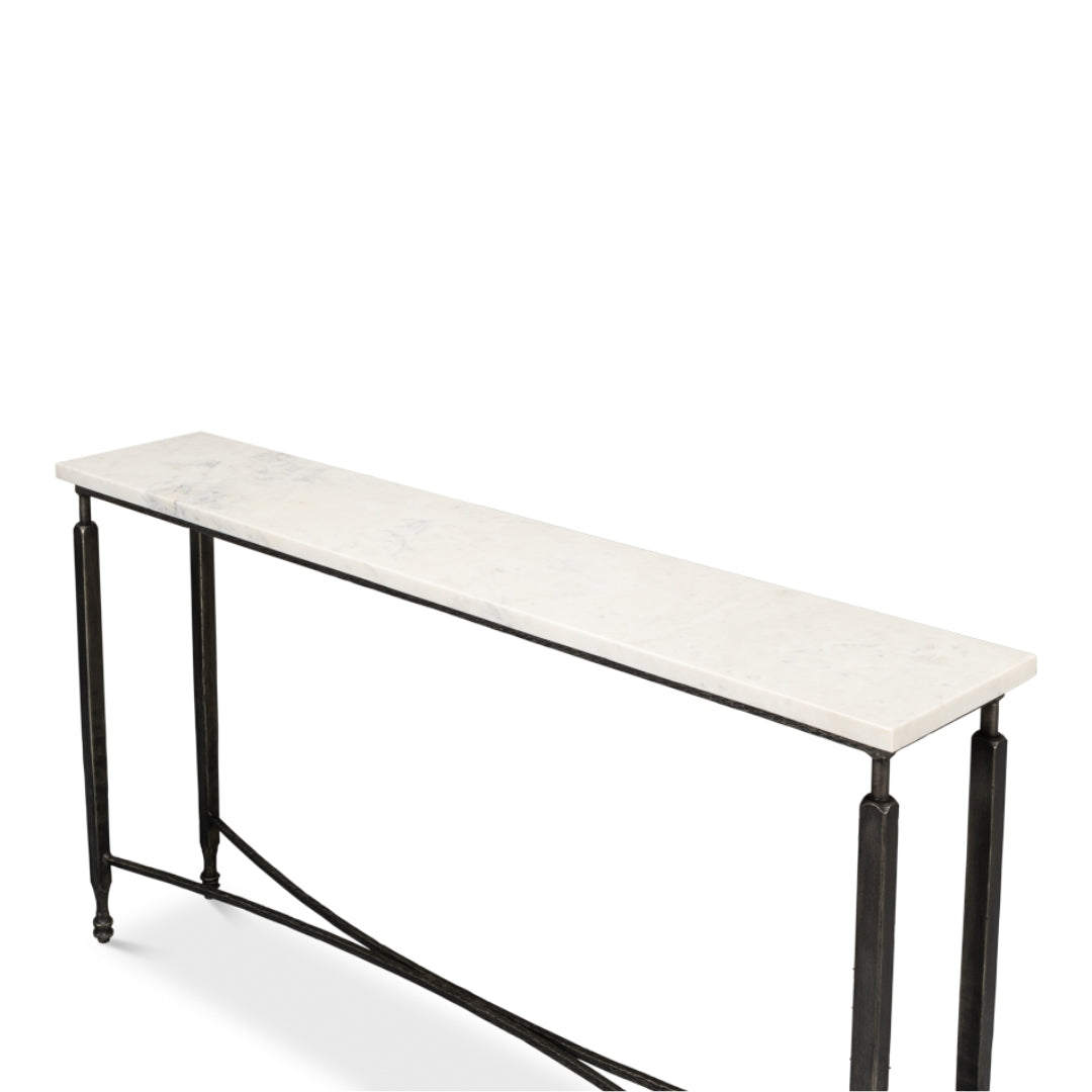 Architectural Marble Top Console Table