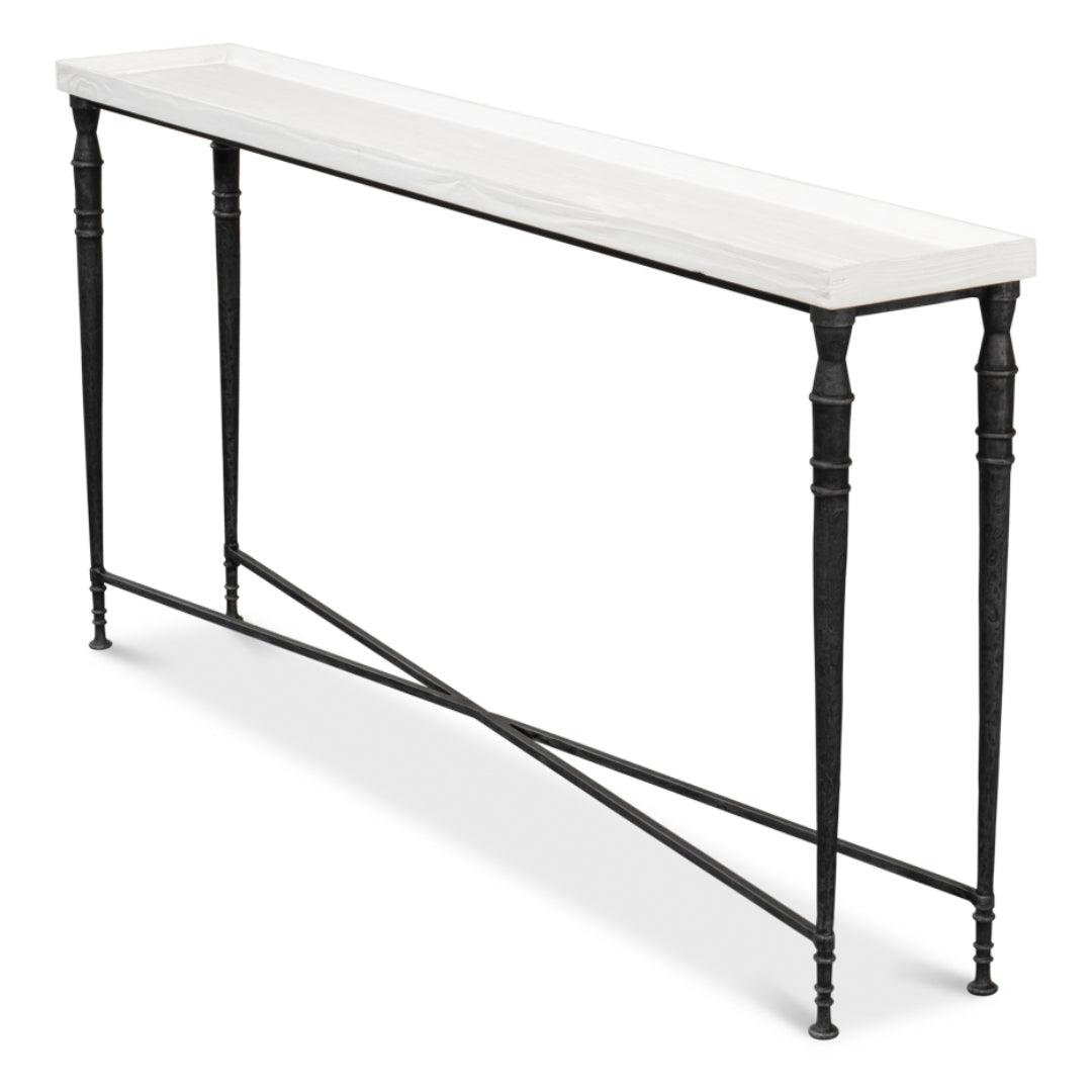 Elegant Wood Top Console Table