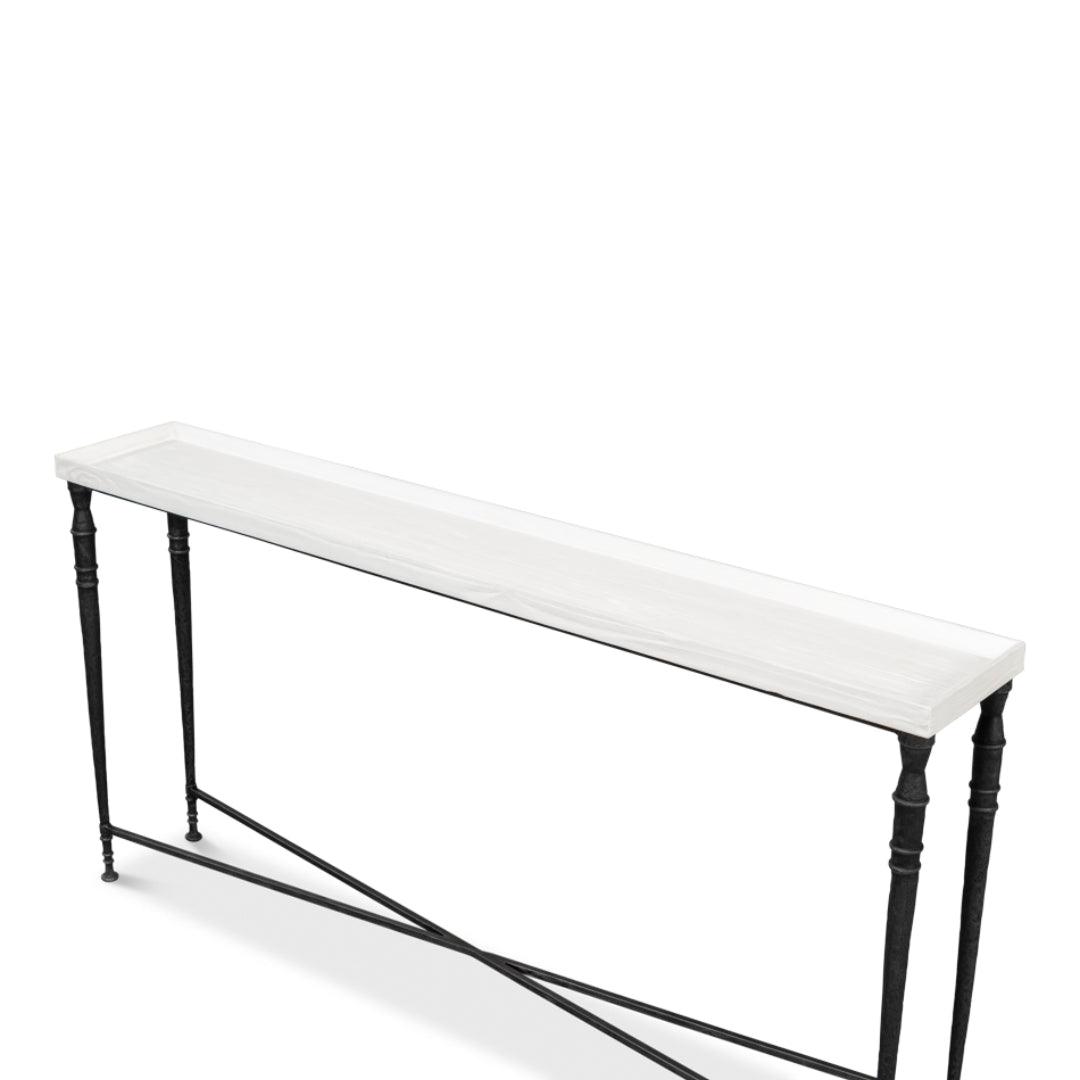 Elegant Wood Top Console Table