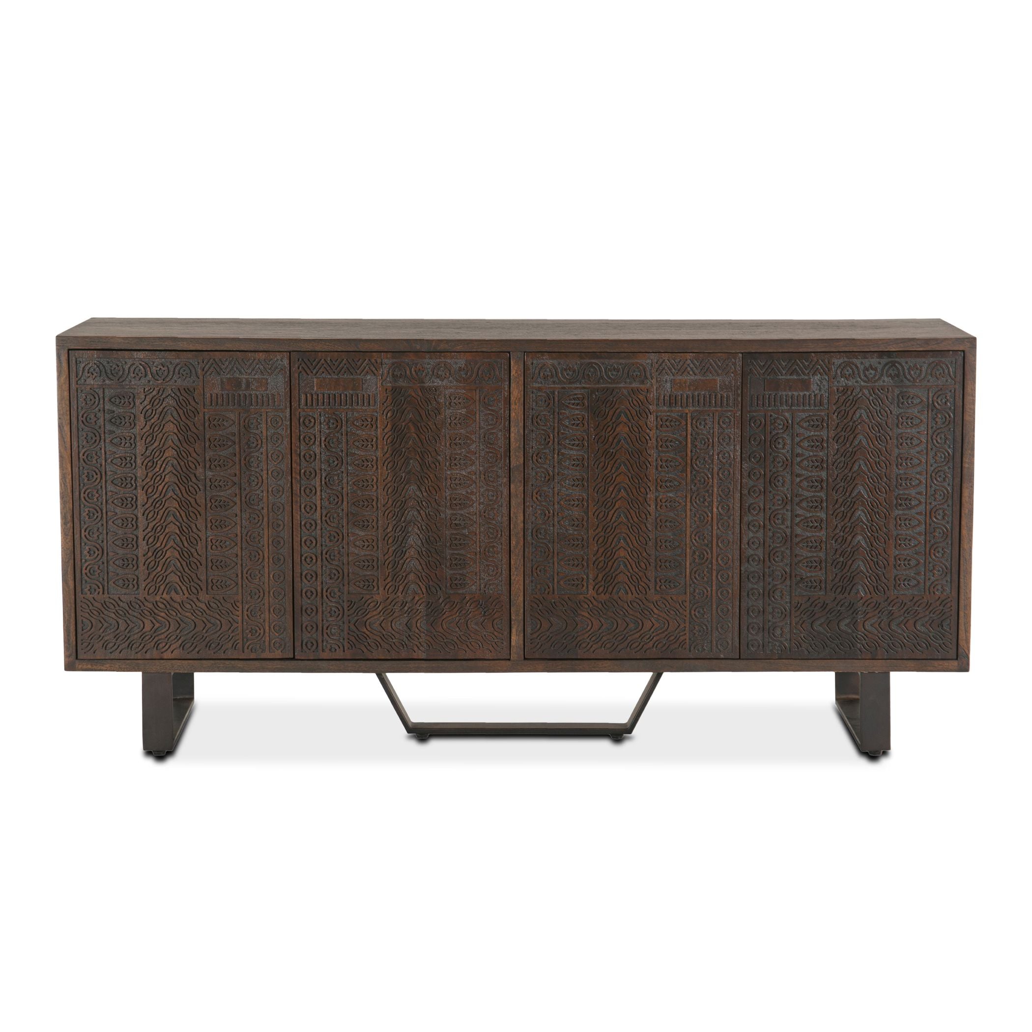 Rustic Wooden Mountain Lodge Sideboard