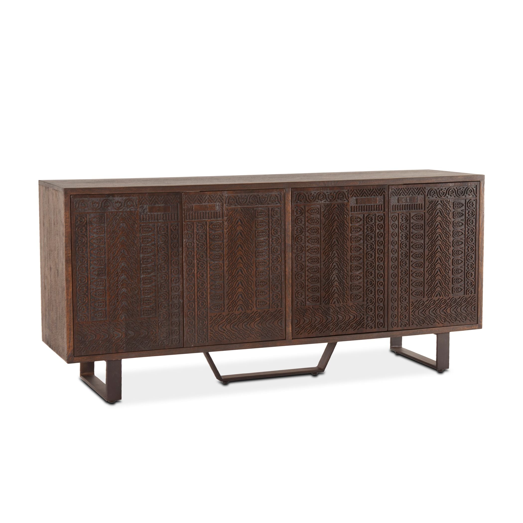 Rustic Wooden Mountain Lodge Sideboard