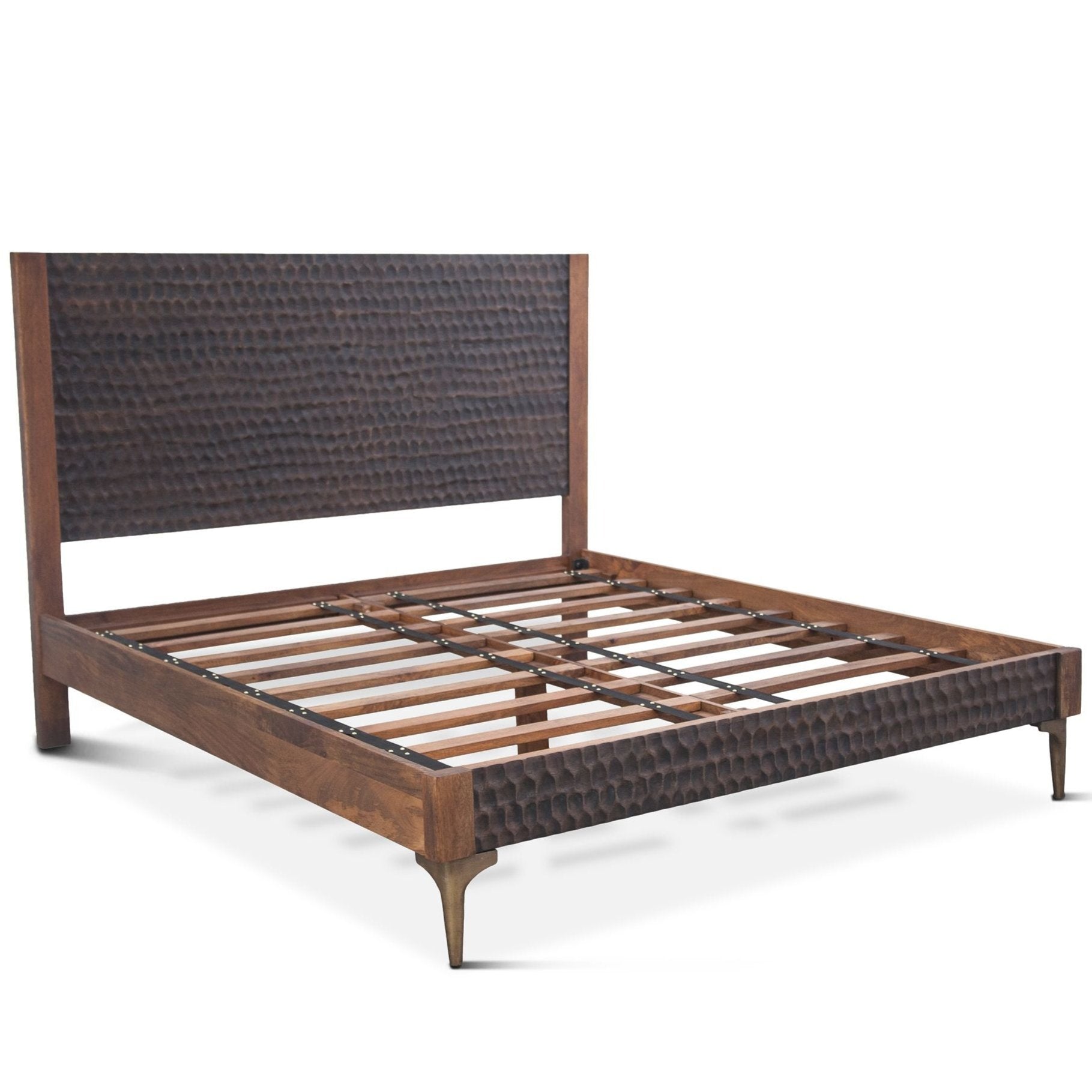 Rustic Wood and Iron Two-Toned Bed