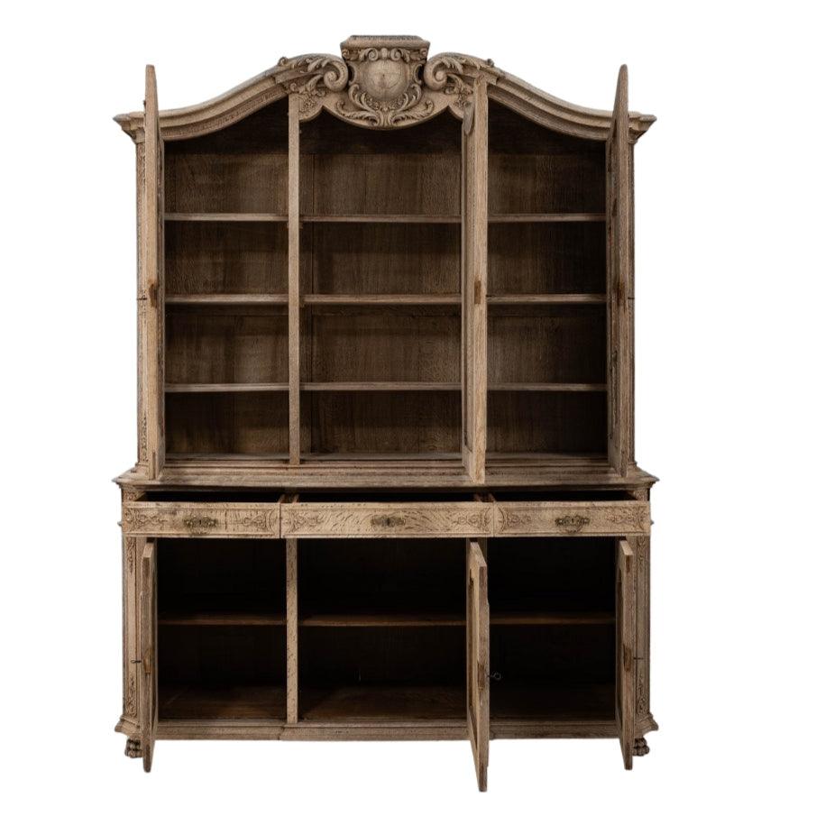 French Antique Oak Display Cabinet, Circa 1840