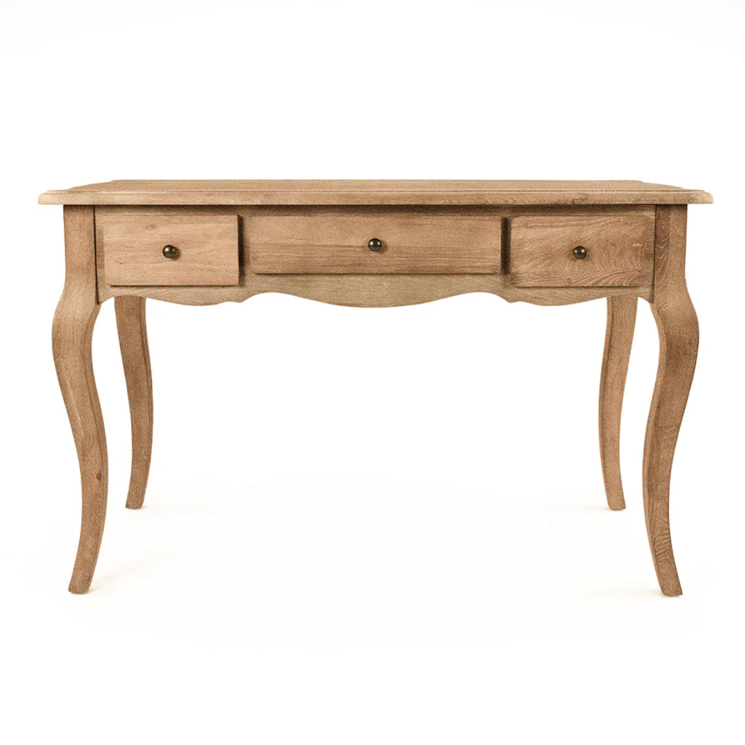 French Country Limed Grey Oak Desk