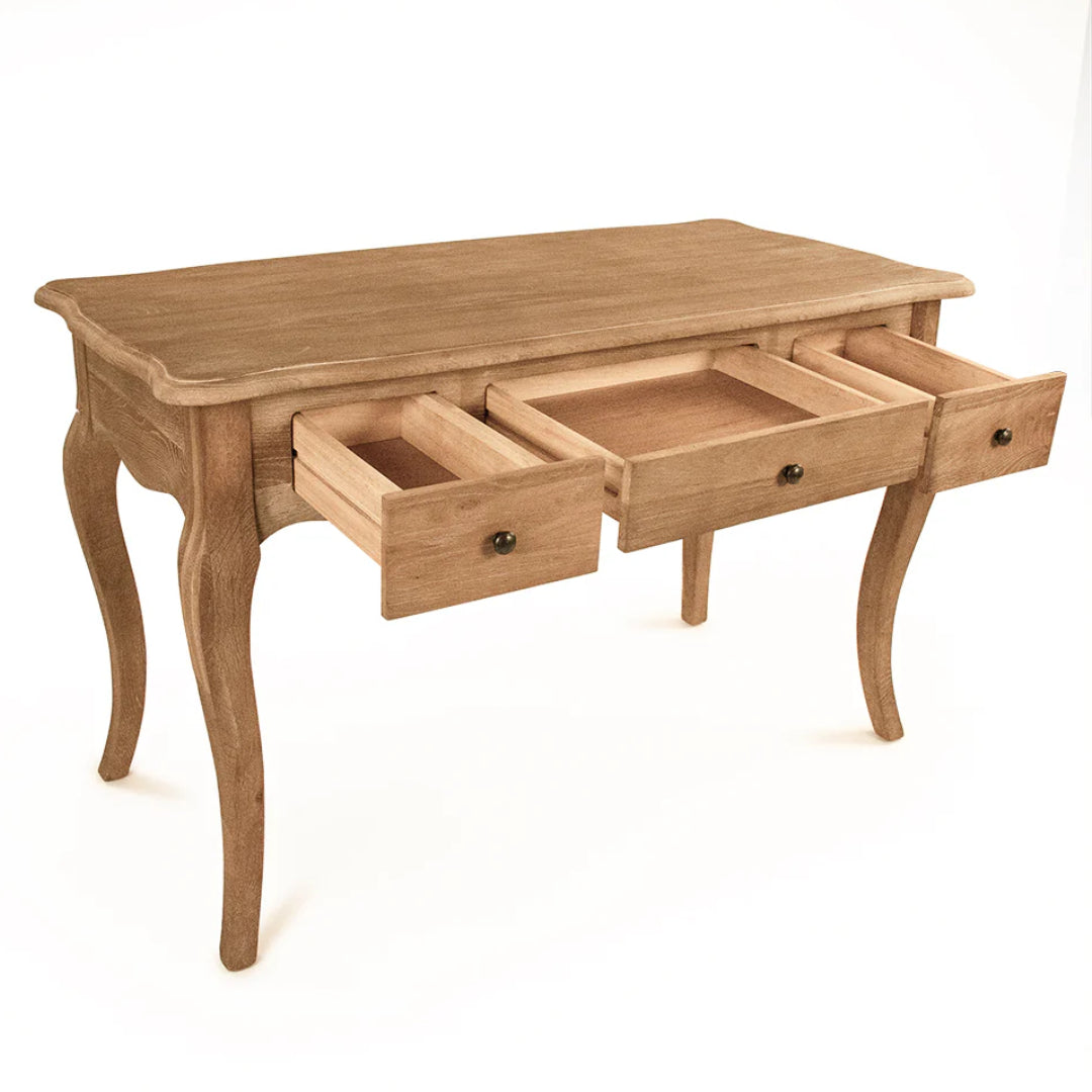 French Country Limed Grey Oak Desk