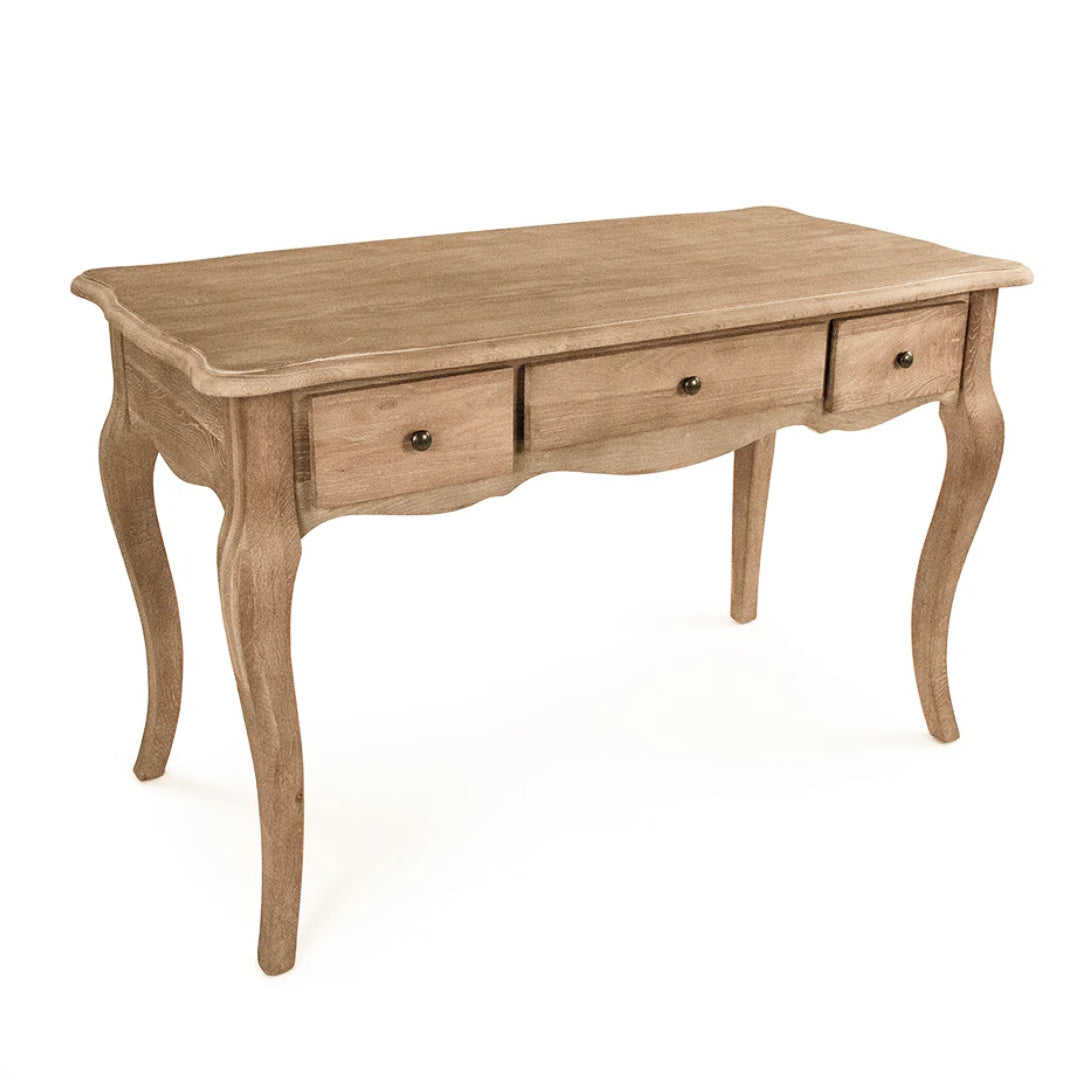 French Country Limed Grey Oak Desk