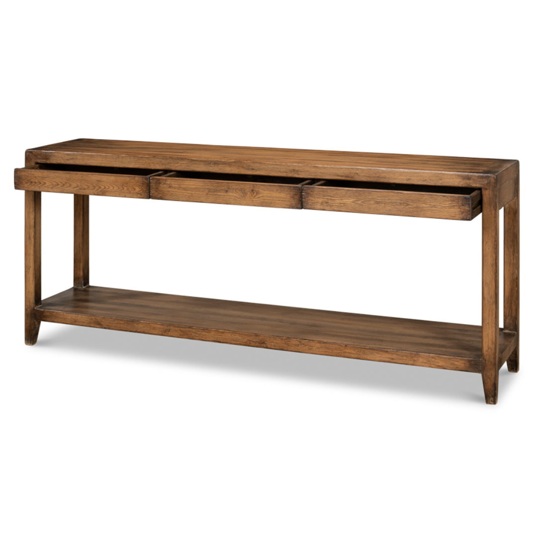 French Walnut Console Table