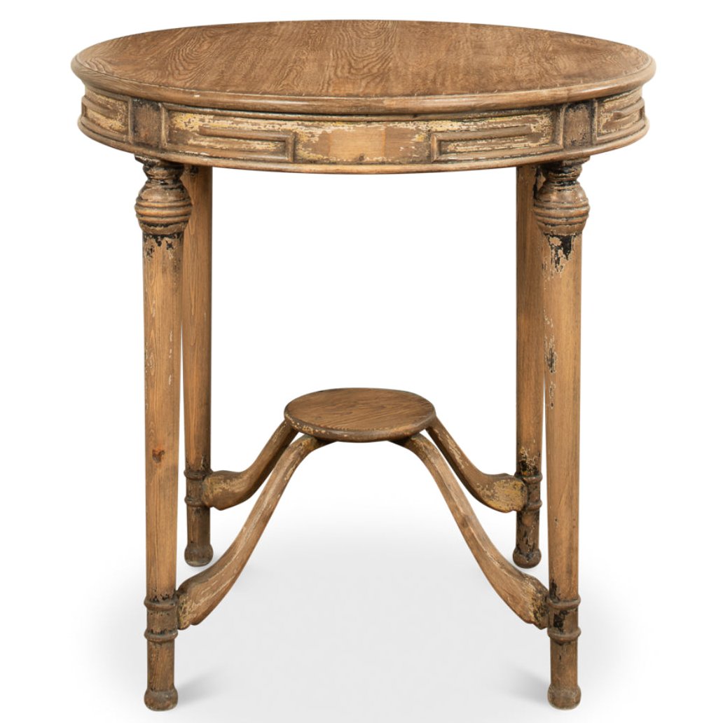 French Warm Brown Accent Table 