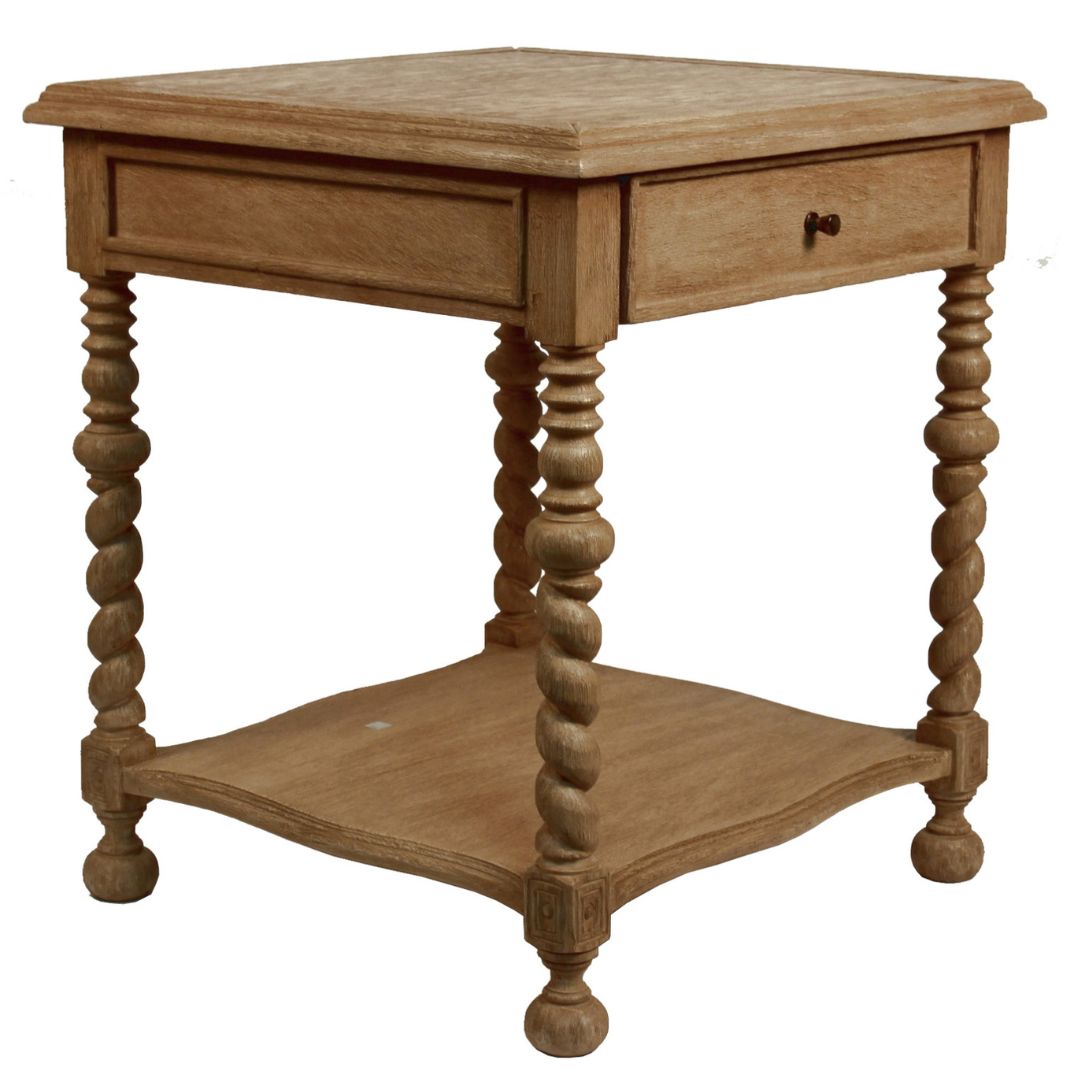 French Twist Leg Nightstand