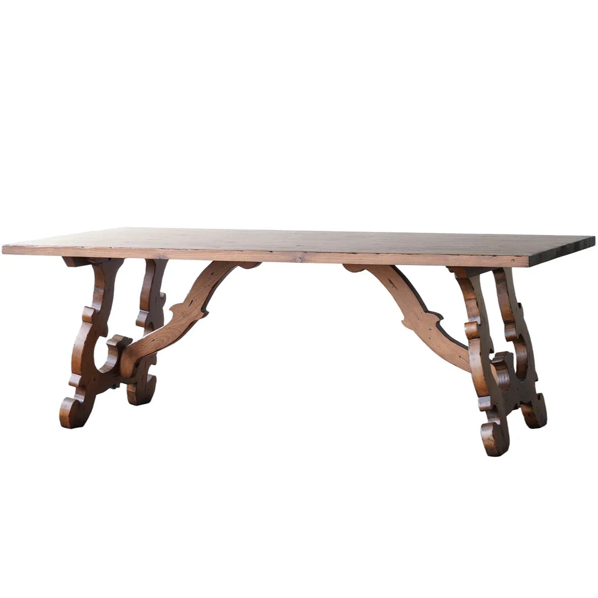 French Scroll Trestle Coffee Table