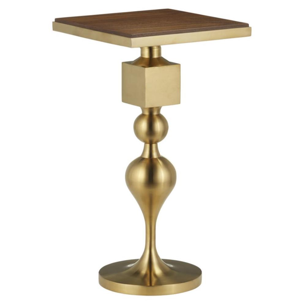 Golden Walnut Top Accent Table