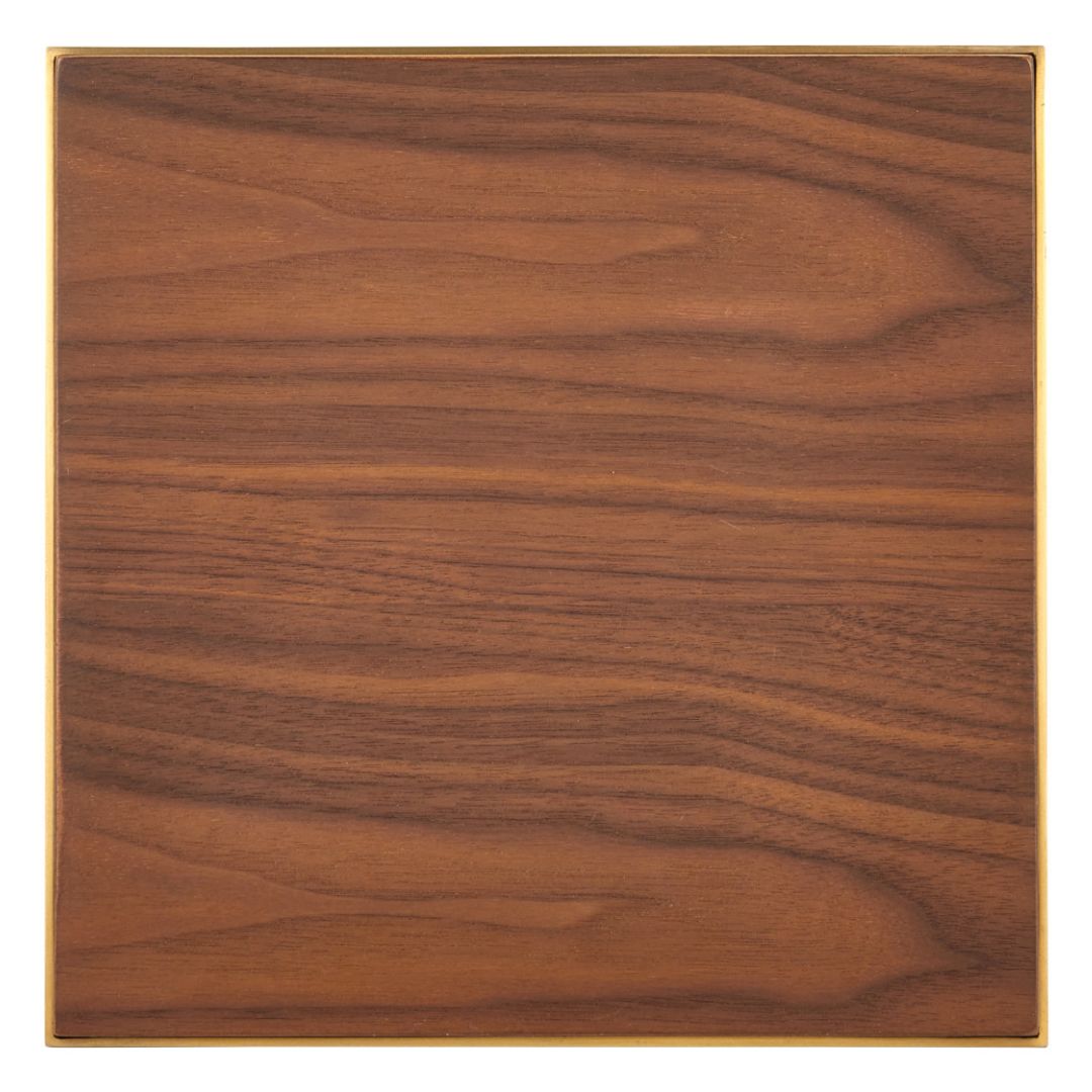 Golden Walnut Top Accent Table