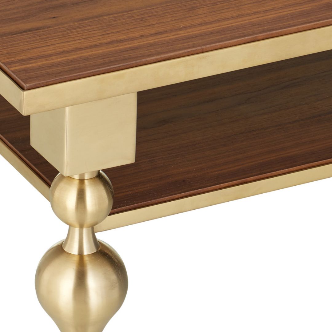 Golden Walnut Top Cocktail Table