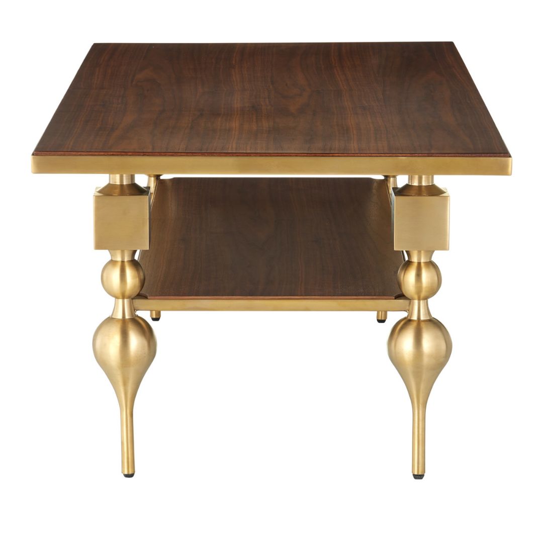 Golden Walnut Top Cocktail Table