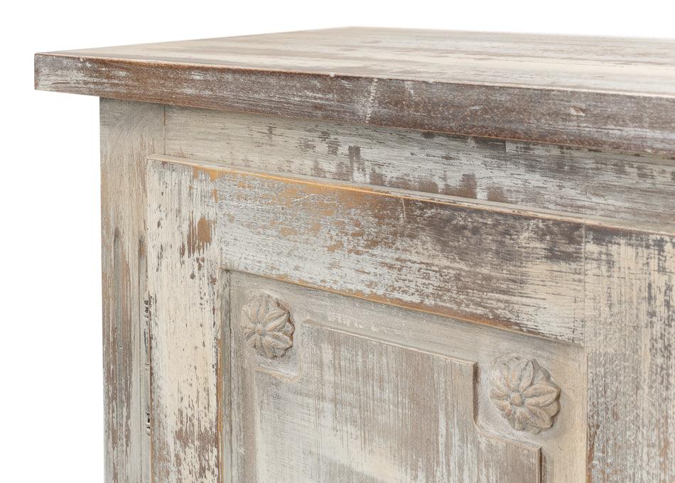 Grey Oak Long French Louis Sideboard